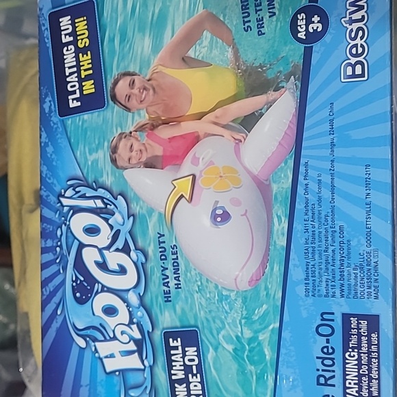 H2o go pink whale ride on. - Picture 2 of 4